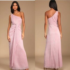 Lulu's  One-Shoulder Gown dress medium